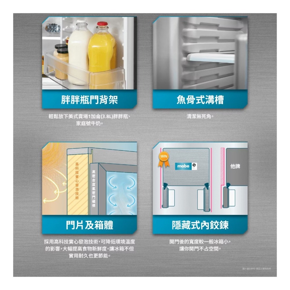 MABE 美寶 ( MNM22LGKFSS ) 702公升 薄型對開門冰箱 -不鏽鋼《送基本安裝、舊機回收》-細節圖9