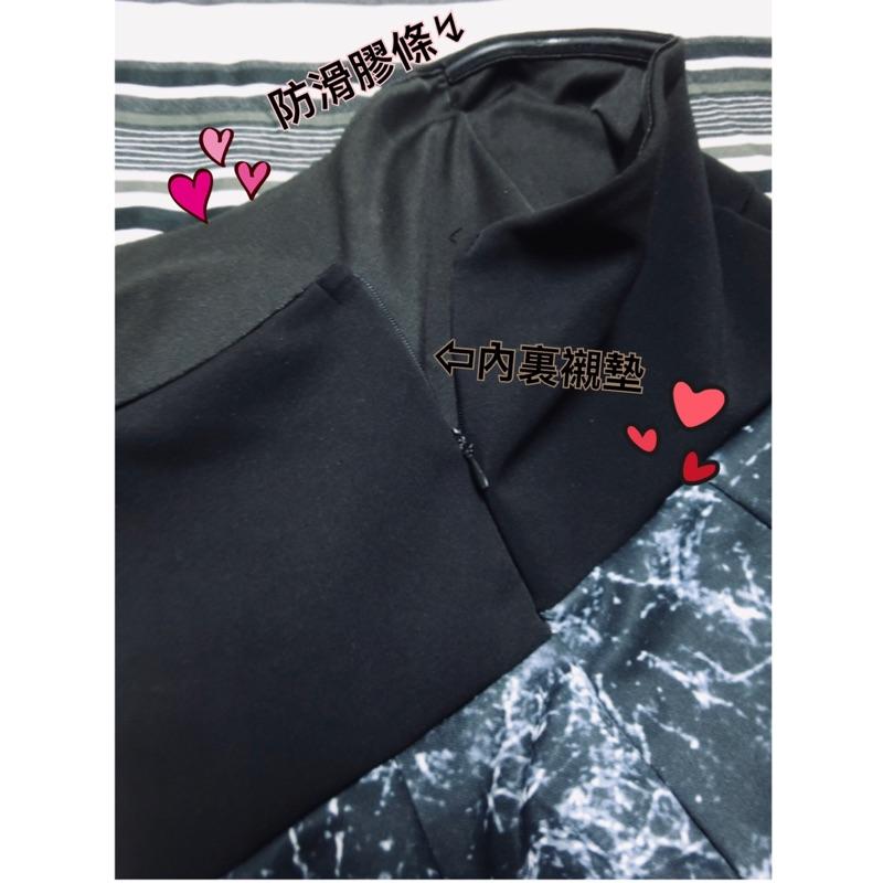 KCH 假兩件平口後拉鍊連身短褲-細節圖3