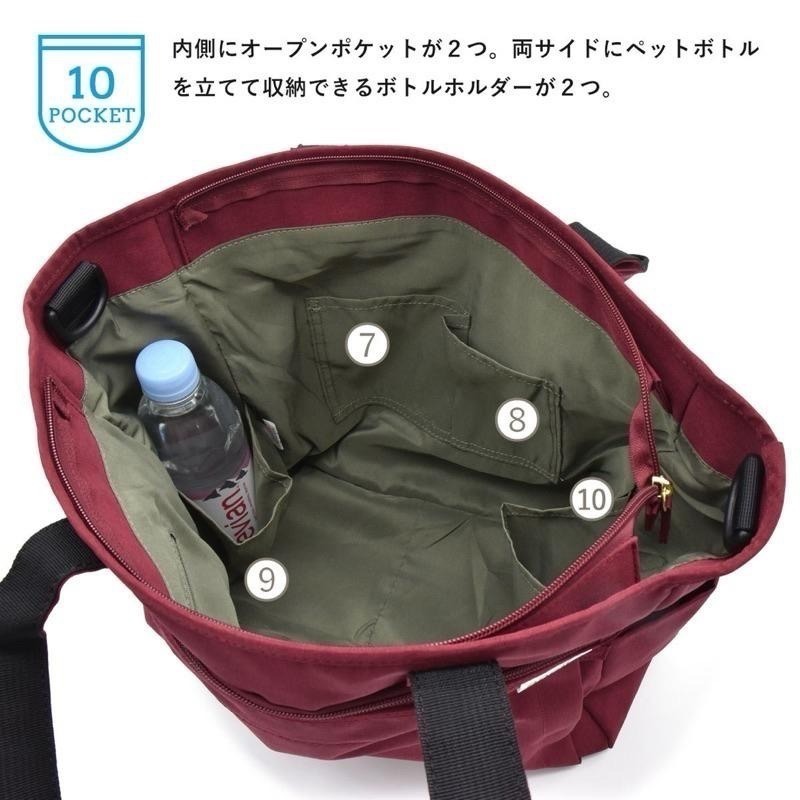 日本代購🇯🇵 Anello Grande 輕量防潑水 大容量肩背包 手提包 側背包 2way 斜跨包 GUH2316Z-細節圖4