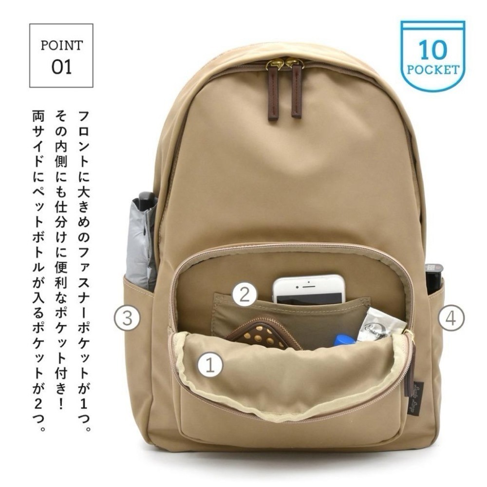 日本代購🇯🇵 Legato Largo輕量防水後背包 筆電包 肩樂系列 大款 A4 LH-L0003Z-細節圖2