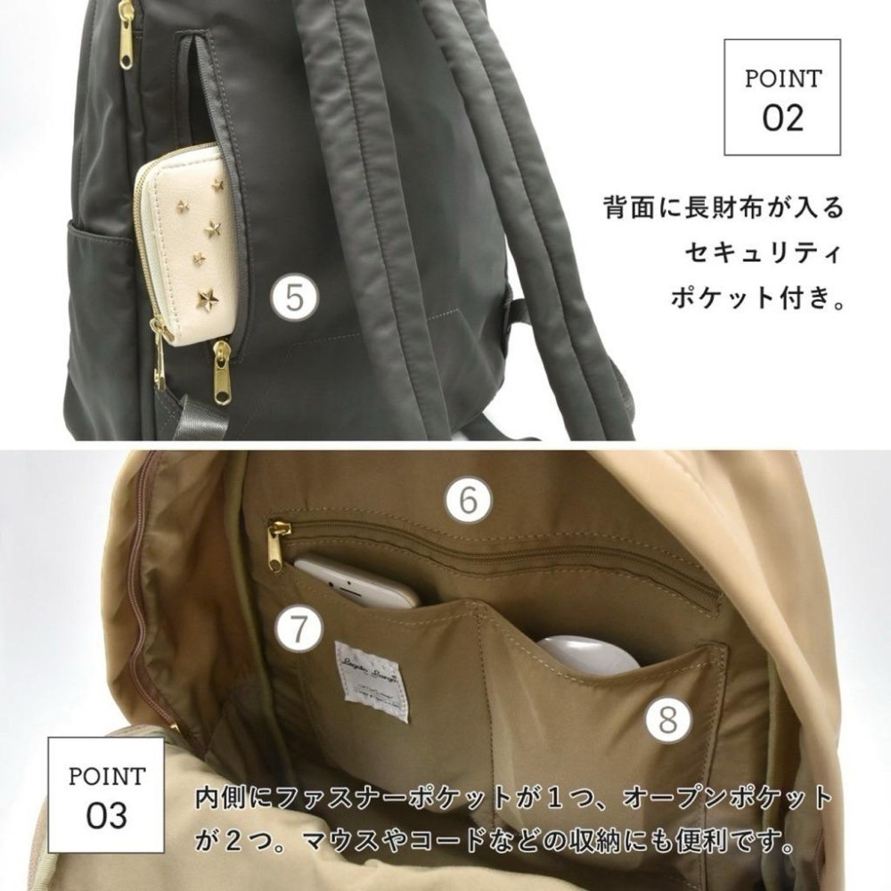 日本代購🇯🇵 Legato Largo輕量防水後背包 筆電包 肩樂系列 大款 A4 LH-L0003Z-細節圖3