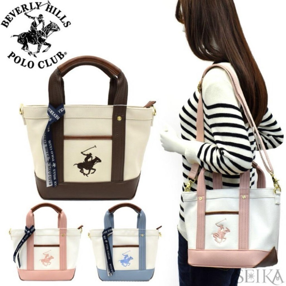 日本代購🇯🇵 BEVERLY HILLS POLO CLUB polo皮革托特包 手提包 斜背包 2way 小款-細節圖2