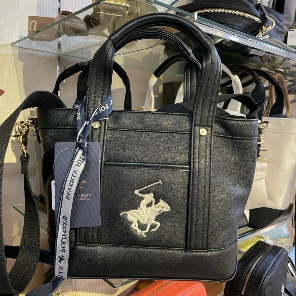 日本代購🇯🇵 BEVERLY HILLS POLO CLUB polo皮革托特包 手提包 斜背包 2way 小款-規格圖9