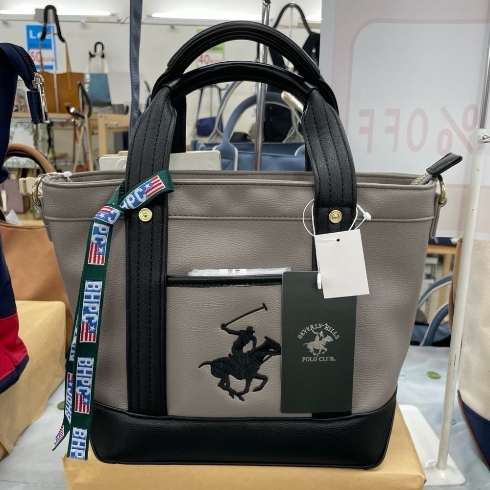 日本代購🇯🇵 BEVERLY HILLS POLO CLUB polo皮革托特包 手提包 斜背包 2way 小款-規格圖9