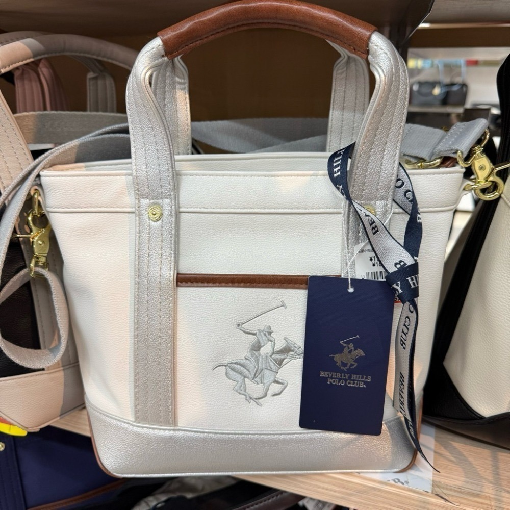 日本代購🇯🇵 BEVERLY HILLS POLO CLUB polo皮革托特包 手提包 斜背包 2way 小款-規格圖9