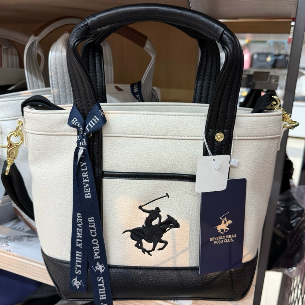 日本代購🇯🇵 BEVERLY HILLS POLO CLUB polo皮革托特包 手提包 斜背包 2way 小款-規格圖9