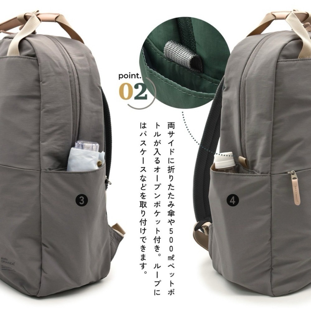 日本代購🇯🇵 anello GRANDE SABLE系列 防水大容量後背包 電腦包 旅行包 GTM0971-細節圖3