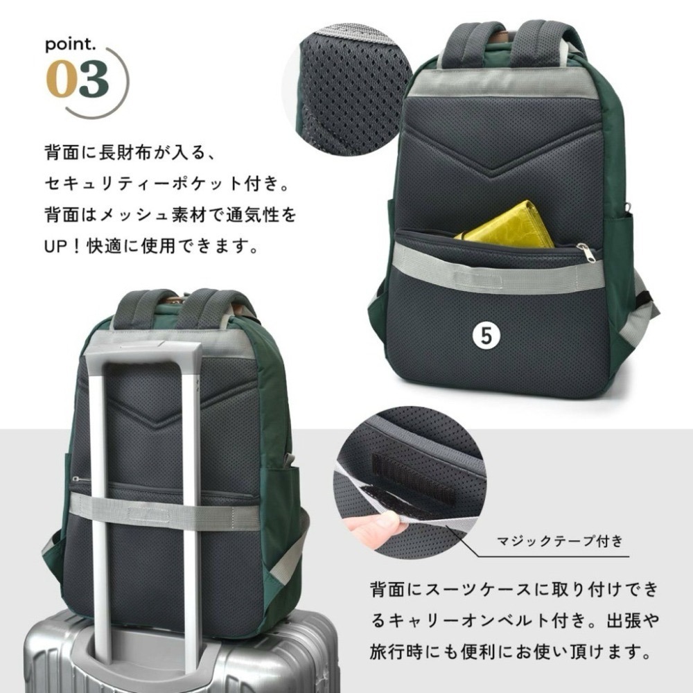 日本代購🇯🇵 anello GRANDE SABLE系列 防水大容量後背包 電腦包 旅行包 GTM0971-細節圖4