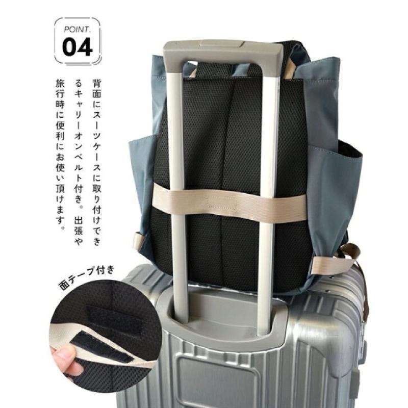 日本代購🇯🇵 Anello Grande 防潑水後背包 大容量後背包 莫蘭迪色 可套行李箱拉桿 3way GHN1094-細節圖5