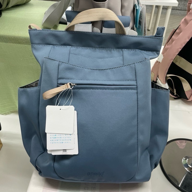 日本代購🇯🇵 Anello Grande 防潑水後背包 大容量後背包 莫蘭迪色 可套行李箱拉桿 3way GHN1094-規格圖9