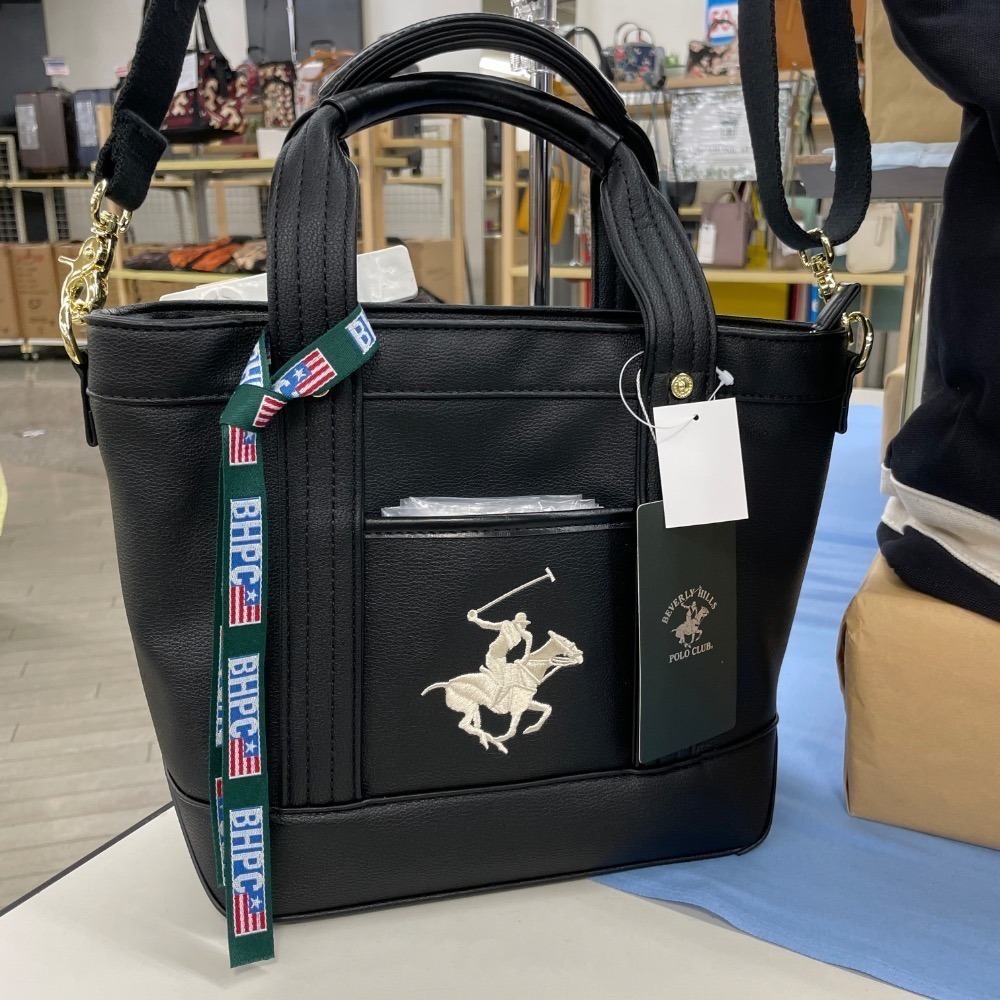 日本代購🇯🇵 BEVERLY HILLS POLO CLUB polo托特包 手提包 斜背包 2way皮革 帆布小款-規格圖9