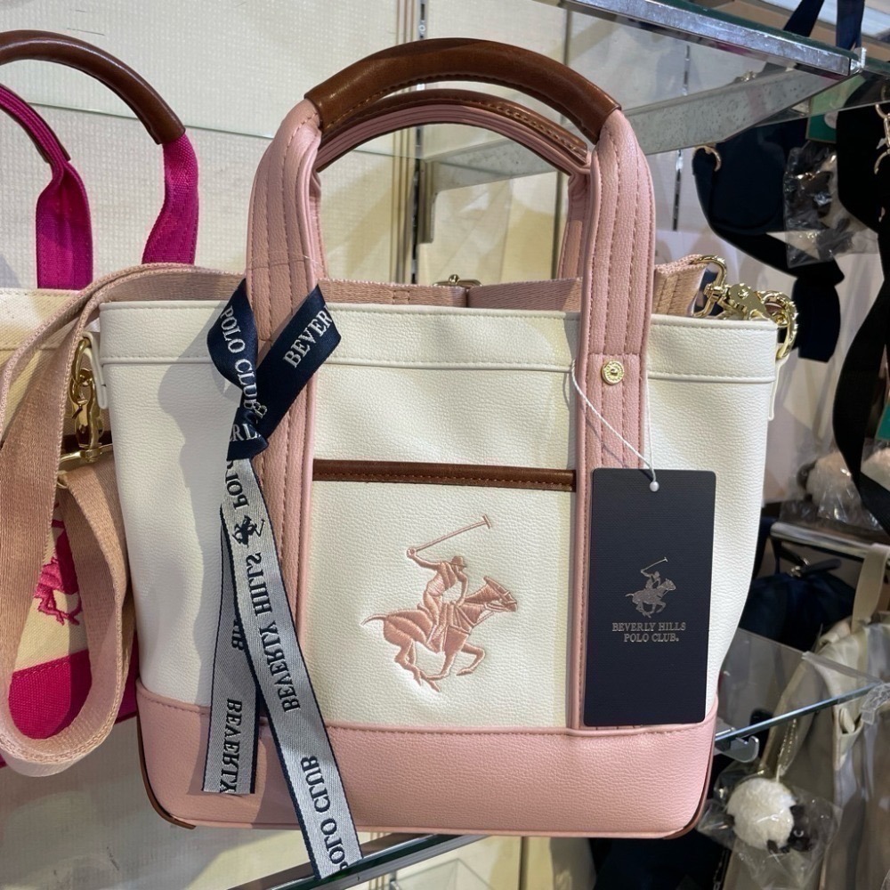日本代購🇯🇵 BEVERLY HILLS POLO CLUB polo托特包 手提包 斜背包 2way皮革 帆布小款-規格圖9