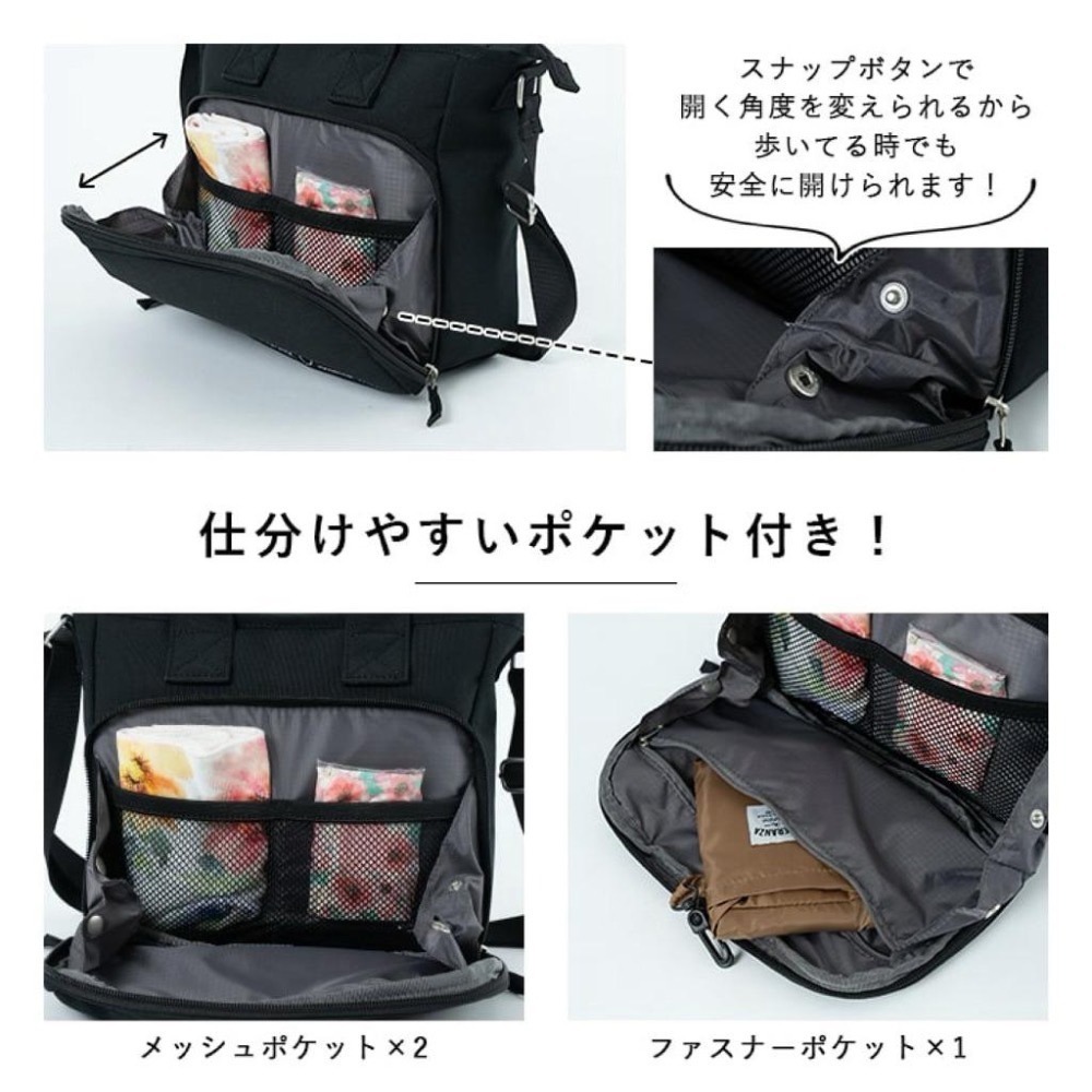 日本代購🇯🇵 Anello Grande 多功能兩用手提包 防潑水 輕量 側背包 斜背包2way GTH3322-細節圖8