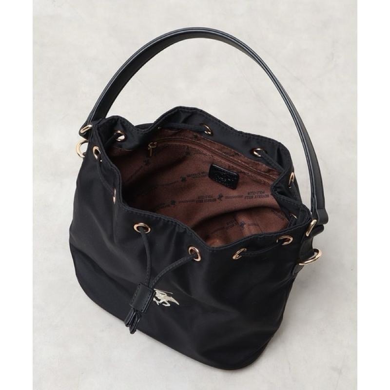 日本代購🇯🇵 Beverly Hills Polo Club馬球標誌刺繡2WAY尼龍水桶包 抽繩包 束口包-細節圖9