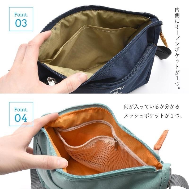 日本代購🇯🇵 Anello GRANDE CABIN 防潑水輕量斜背包 GTM0173Z 迷你肩背包 單肩包防盜包-細節圖4
