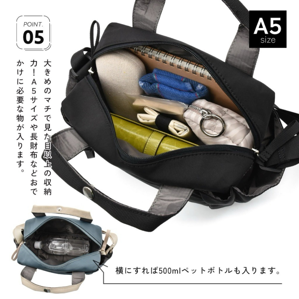 日本代購🇯🇵 Anello Grande 2way防水波士頓包 兩用包 莫蘭迪色 手提包 肩背包 斜背包 GHN1093-細節圖6