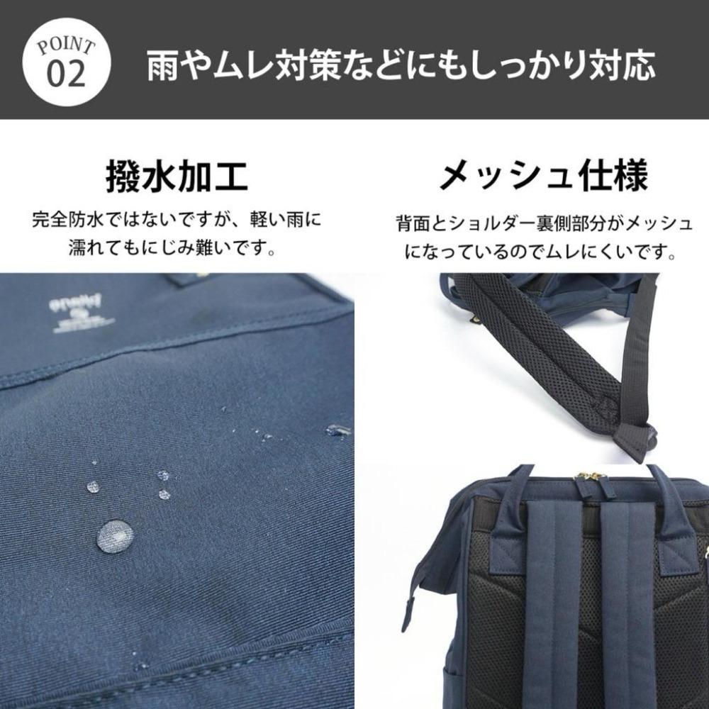 日本代購🇯🇵 anello 輕量後背包 Regular size金口後背包 防水 防災背包可放A4GUB3013Z-細節圖4