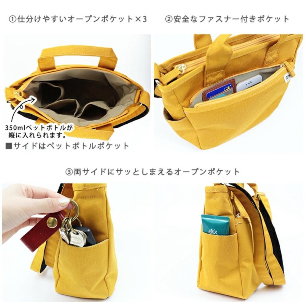 日本代購🇯🇵 anello GRANDE 輕量防潑水托特包 單肩包 便當袋手提包 2way側背包 GUH2315Z-細節圖2