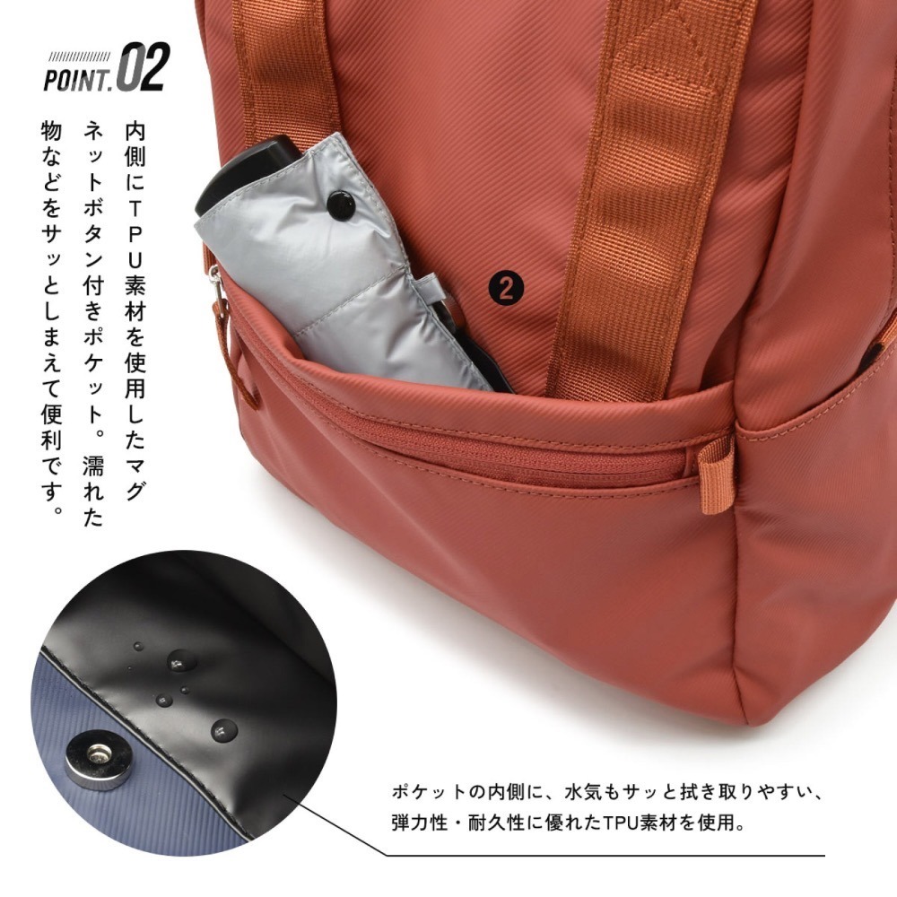 日本代購🇯🇵 anello GRANDE 多功能防水後背包 多層收納包 筆電包 A4可放 GTM0993-細節圖3