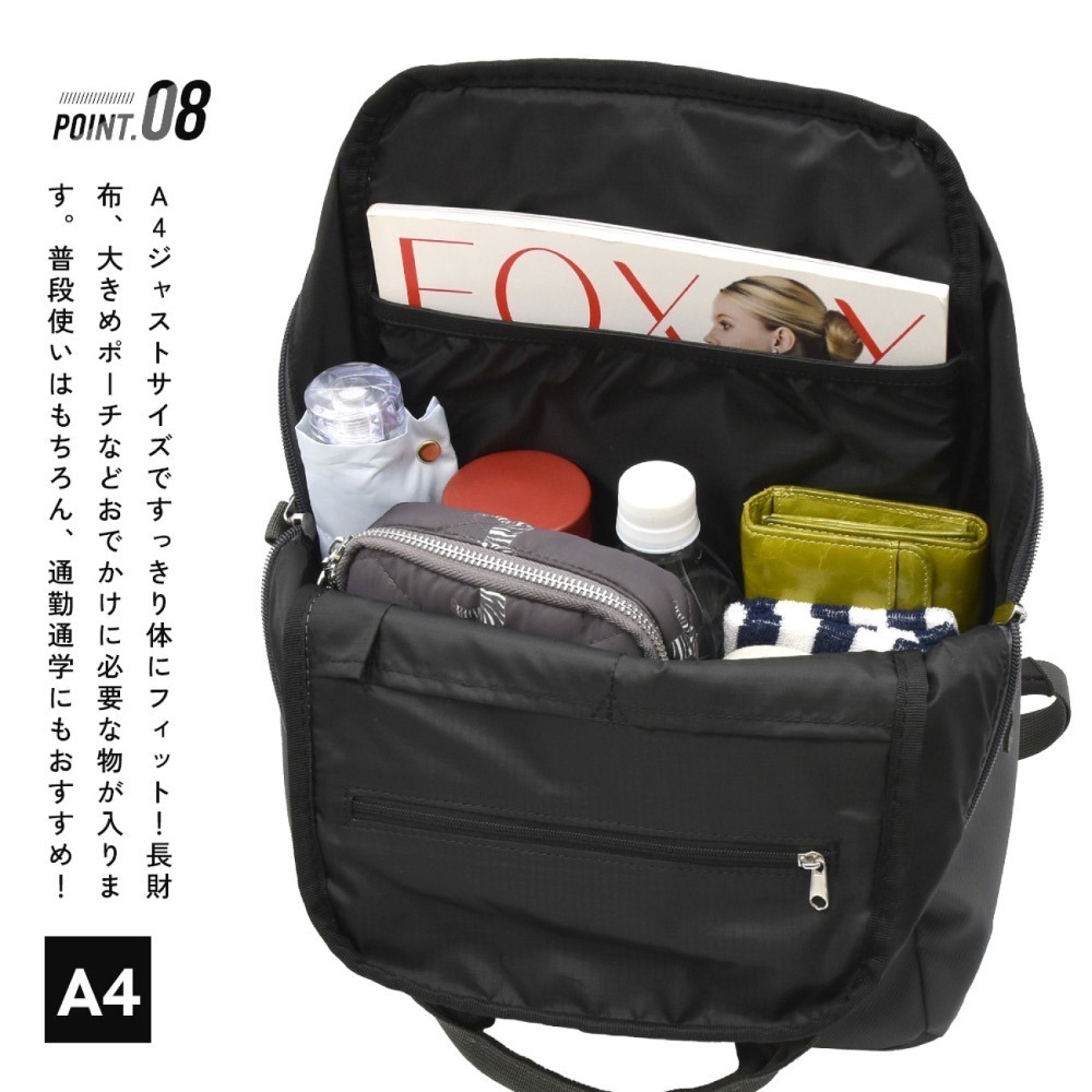 日本代購🇯🇵 anello GRANDE 多功能防水後背包 多層收納包 筆電包 A4可放 GTM0993-細節圖8