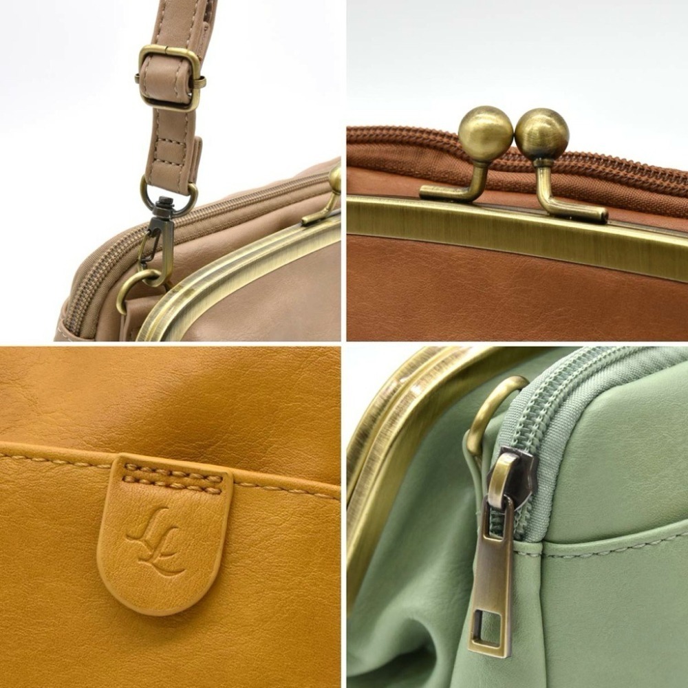 日本代購🇯🇵 Legato Largo 迷你皮革肩背包口金包 輕量單肩包皮革斜背包 三層收納斜背包LG-V0424-細節圖7