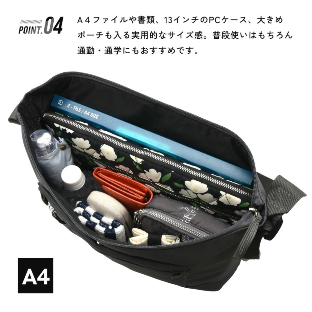 日本代購🇯🇵 anello GRANDE 大容量多功能防水單肩包 13吋筆電側背包肩背包旅行包公事包GTM0994-細節圖7