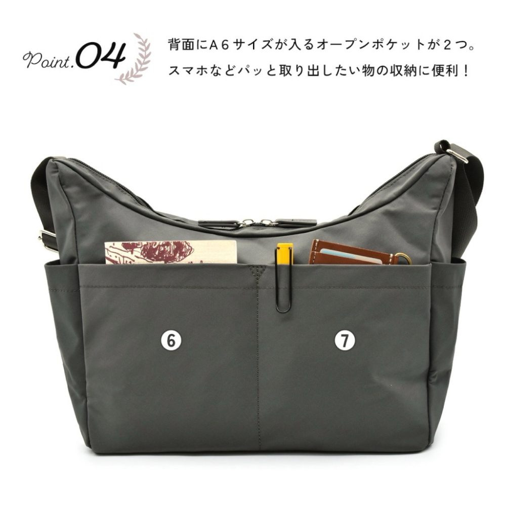 日本代購🇯🇵 anello Grande雙面防潑水大容量斜背包 多層收納肩背包A4側背包休閒旅遊包 GGY0152-細節圖5