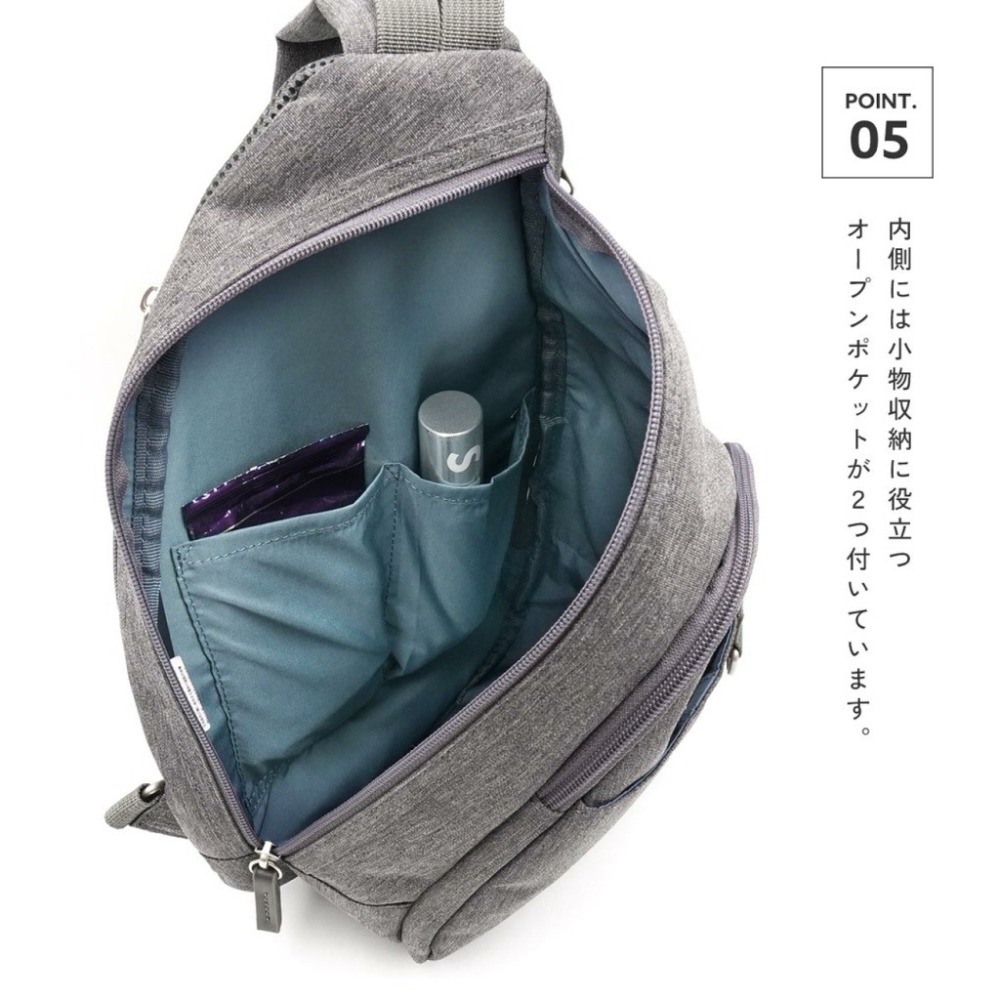 日本代購🇯🇵 anello Grande 防潑水輕量斜背包 水滴型腰包胸包 大容量側背包肩背包單肩包GTB4771-細節圖6