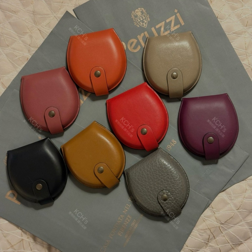 義大利代購🇮🇹 純手工真皮零錢包 真皮錢包 馬蹄零錢包 貝殼零錢包 聖吉米亞諾 佛羅倫斯made in Italy-細節圖2