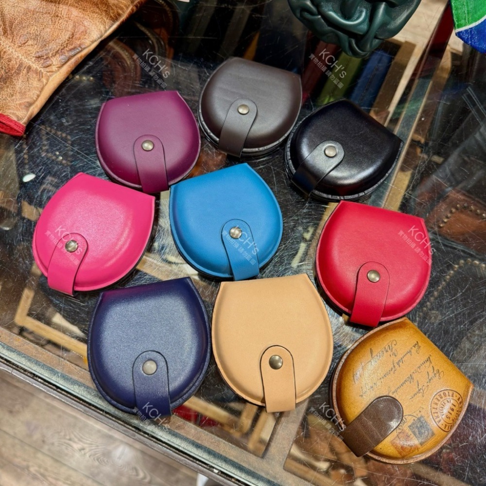 義大利代購🇮🇹 純手工真皮零錢包 真皮錢包 馬蹄零錢包 貝殼零錢包 聖吉米亞諾 佛羅倫斯made in Italy-細節圖3