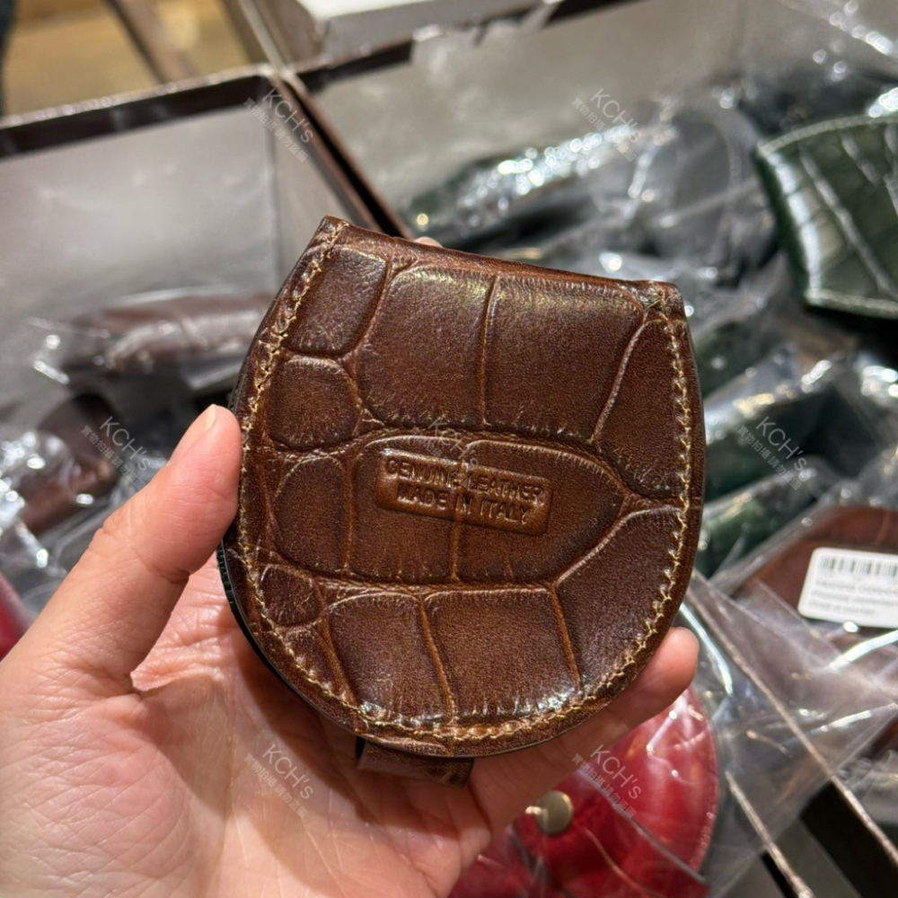 義大利代購🇮🇹 純手工真皮零錢包 真皮錢包 馬蹄零錢包 貝殼零錢包 聖吉米亞諾 佛羅倫斯made in Italy-細節圖6