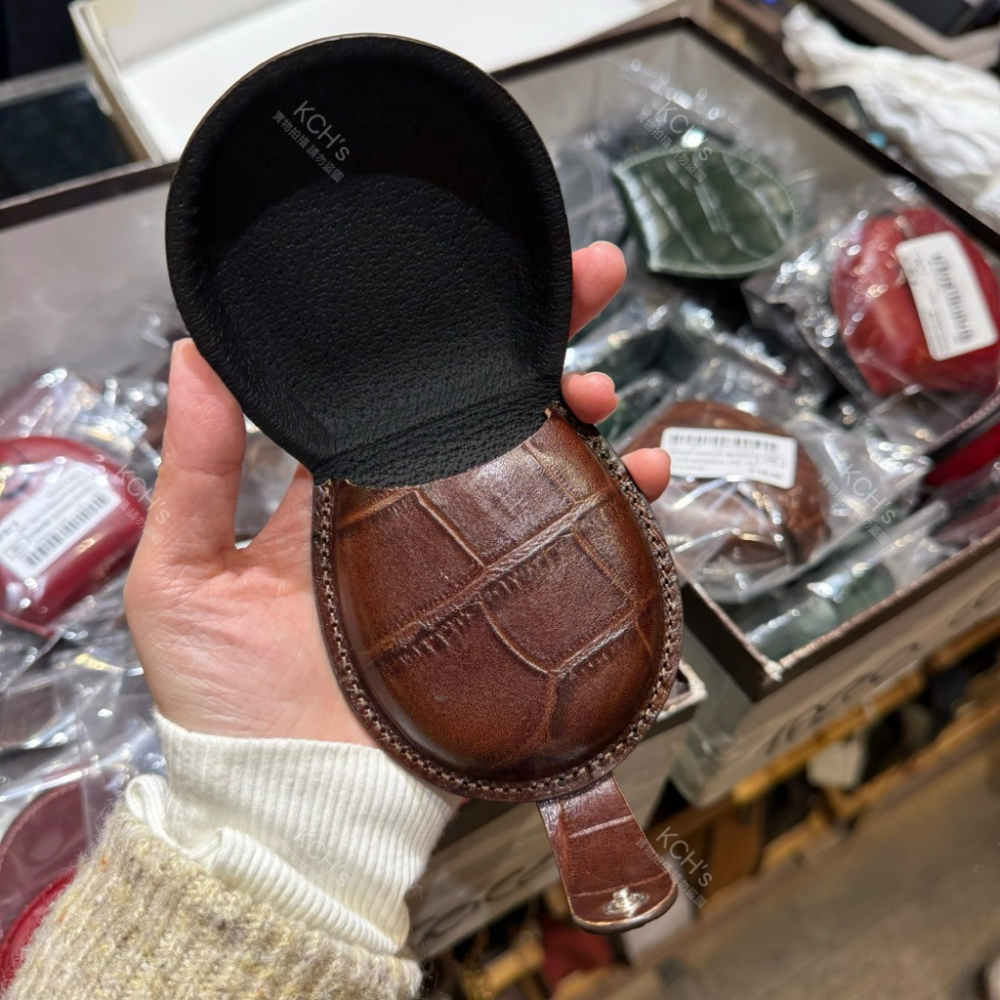 義大利代購🇮🇹 純手工真皮零錢包 真皮錢包 馬蹄零錢包 貝殼零錢包 聖吉米亞諾 佛羅倫斯made in Italy-細節圖7