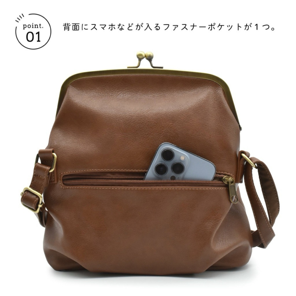 日本代購🇯🇵 Legato Largo 擴充皮革口金包 輕量斜背包復古側背包 扣環式肩背包 單肩包LG-V0121-細節圖4