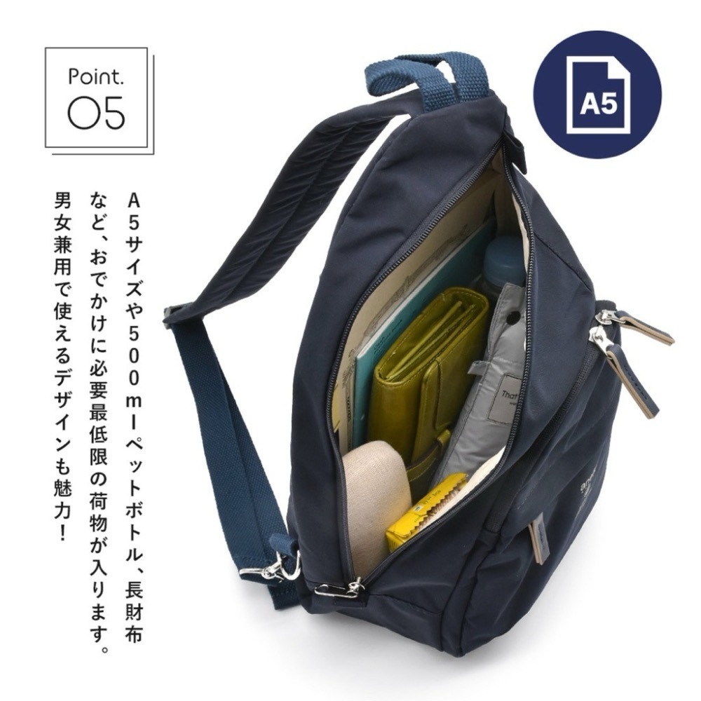 日本代購🇯🇵 anello Grande 多功能大容量斜背包 水滴型腰包GTM0314 側背包肩背包男女通用單肩-細節圖7
