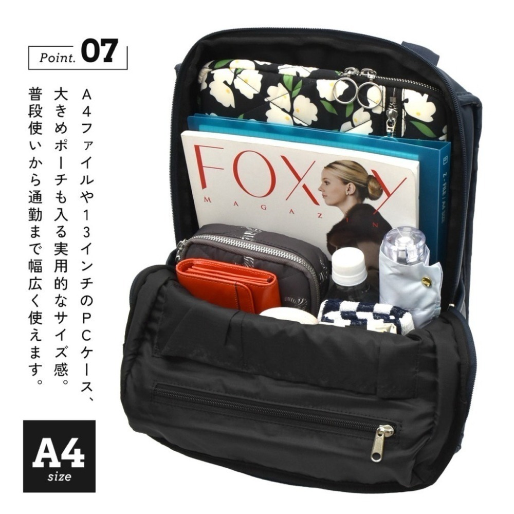 日本代購🇯🇵 anello Grande 大容量皮革後背包13吋筆電包多功能公事包多層收納通勤包書包GTM1021-細節圖8