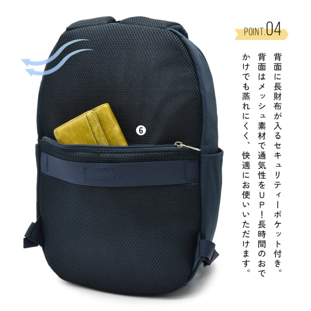 日本代購🇯🇵 anello Grande 雙面防潑水輕量筆電包大容量後背包 13吋筆電包公事包通勤包GHH3603-細節圖5