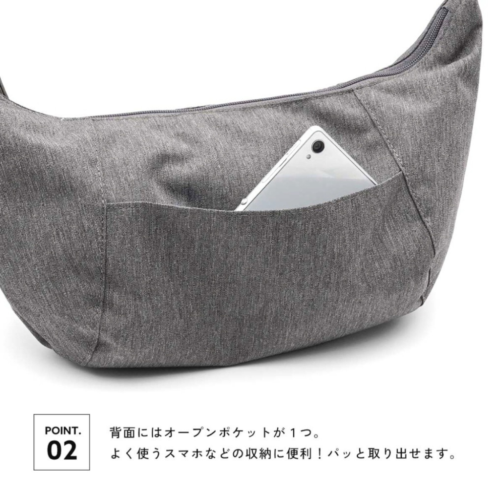 日本代購🇯🇵 anello Grande 輕量防潑水牛角包 大容量斜背包水餃包GTB4769 腰包胸包肩背包單肩包-細節圖5