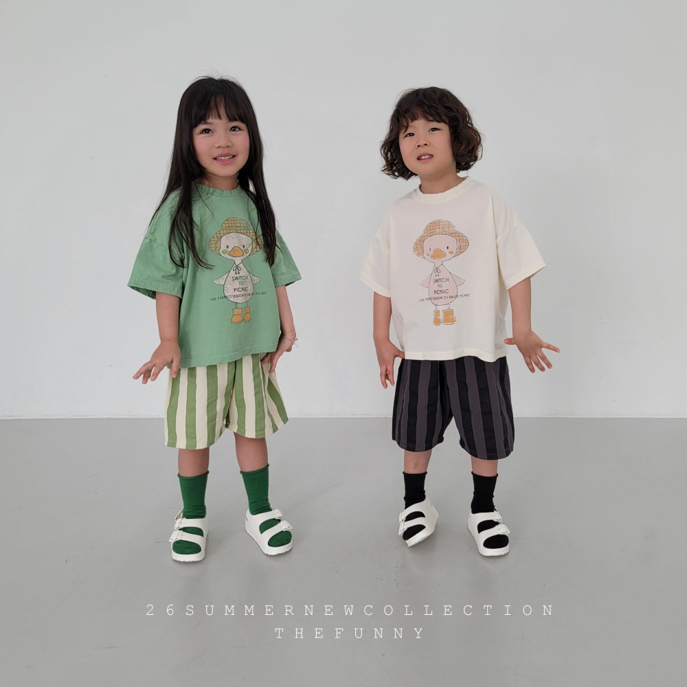 現貨 在台現貨 正韓童裝 the funny 小鴨郊遊短T-細節圖7