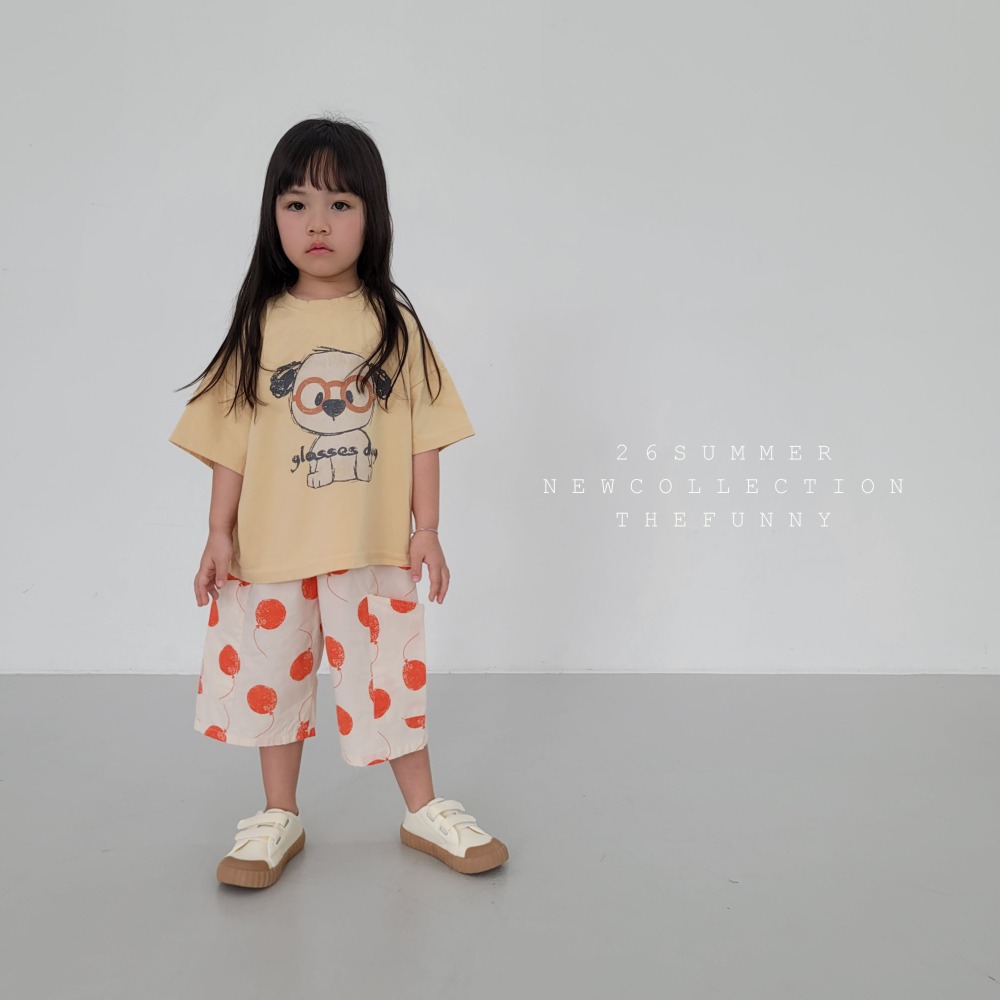 現貨 在台現貨 正韓童裝 the funny 52 眼鏡狗狗短T-細節圖4