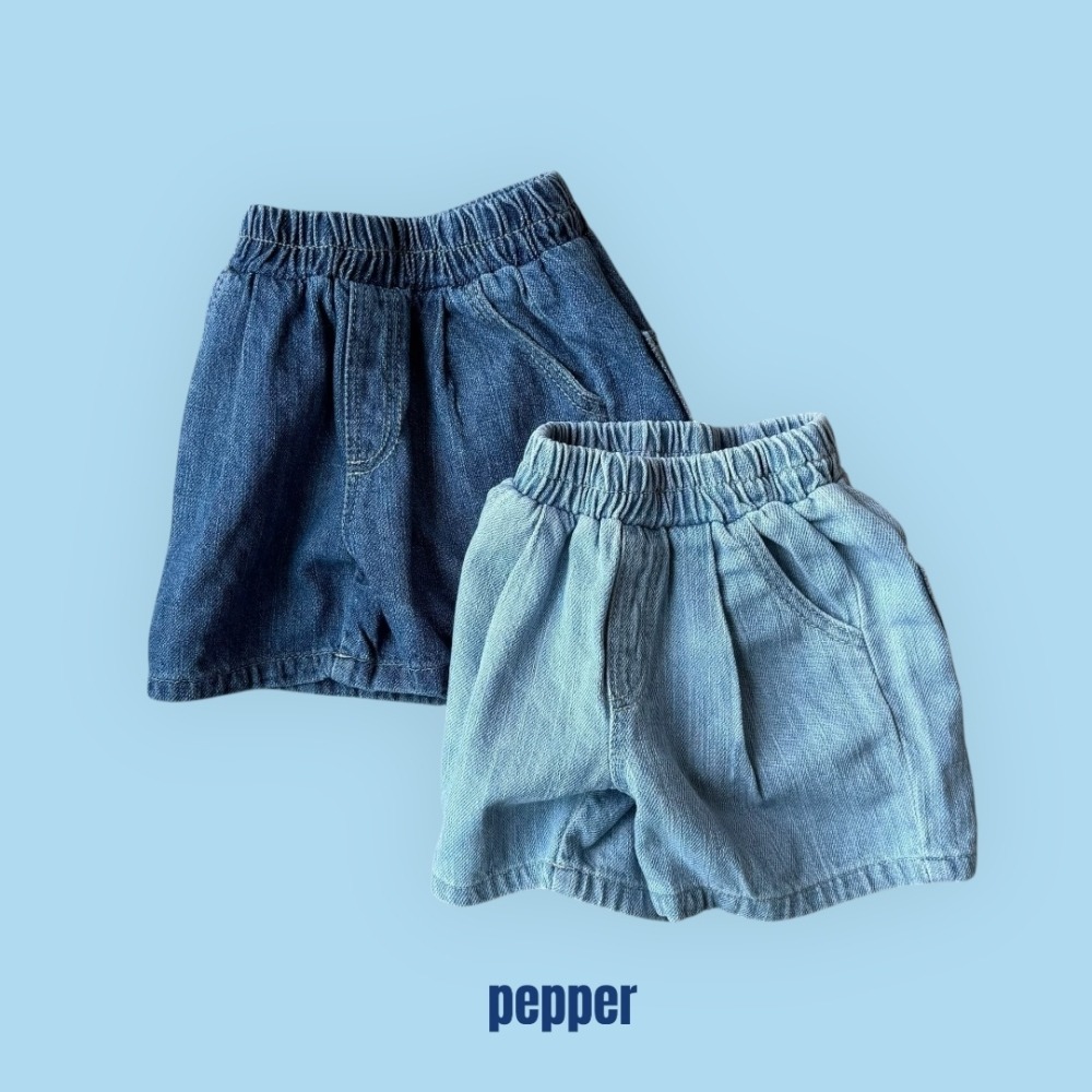 現貨 在台現貨 PEPPER 後口袋標籤軟料牛仔短褲-細節圖6