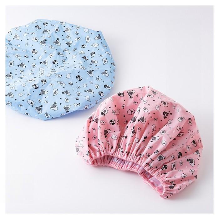 咕嘰雙層浴帽 防水浴帽 雙層浴帽 浴帽 小雞浴帽 B3923 通用型浴帽 通用型 可愛浴帽 台灣製 【RL生活文具】-細節圖3