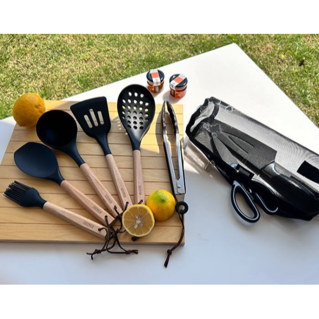 仙德曼 露營餐廚五金９件組（附收納網袋）餐具 戶外 餐廚組 露營 戶外 野餐用具-細節圖10