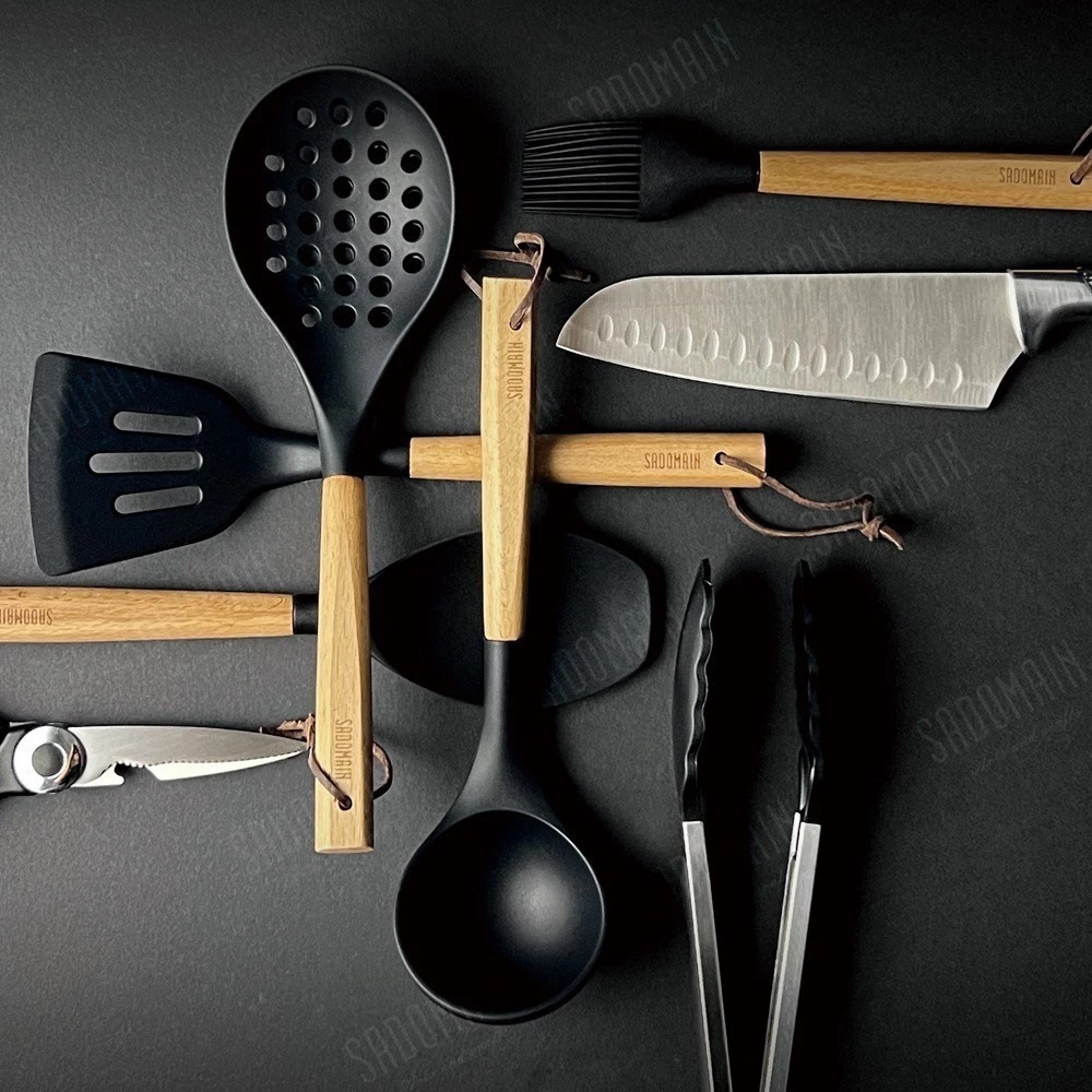 仙德曼 露營餐廚五金９件組（附收納網袋）餐具 戶外 餐廚組 露營 戶外 野餐用具-規格圖10