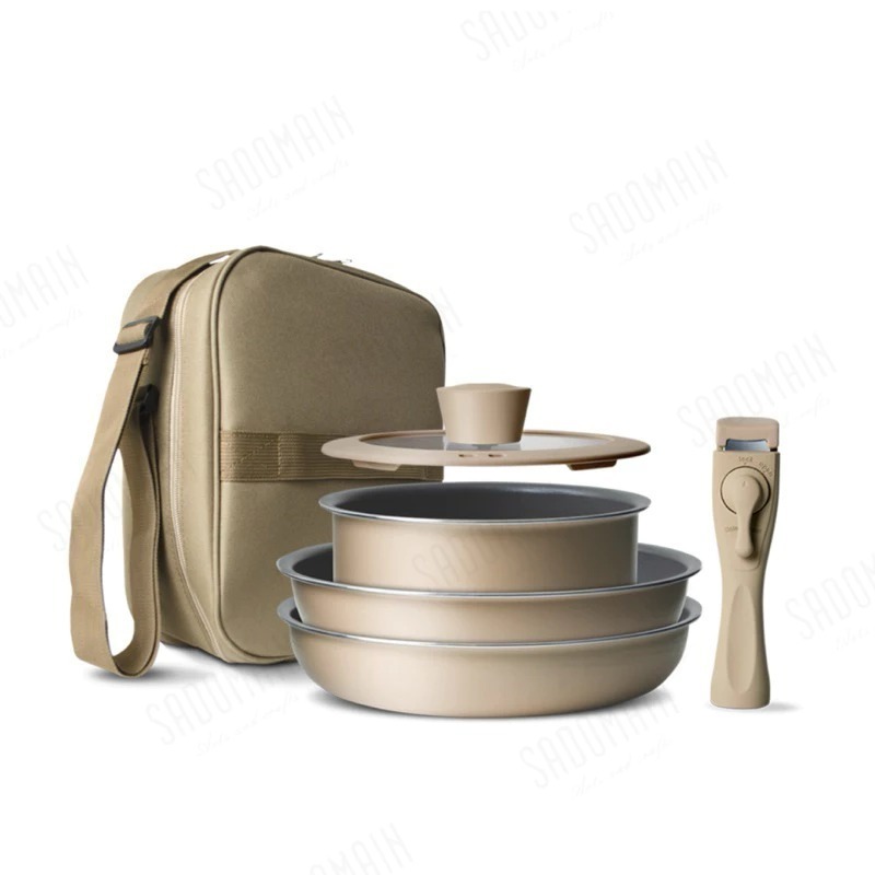 仙德曼 日本Daikin露營鍋具組 附收納袋 拆卸把手 不沾鍋 烤盤 煎盤 露營鍋具 露營裝備 露營不沾鍋-規格圖9