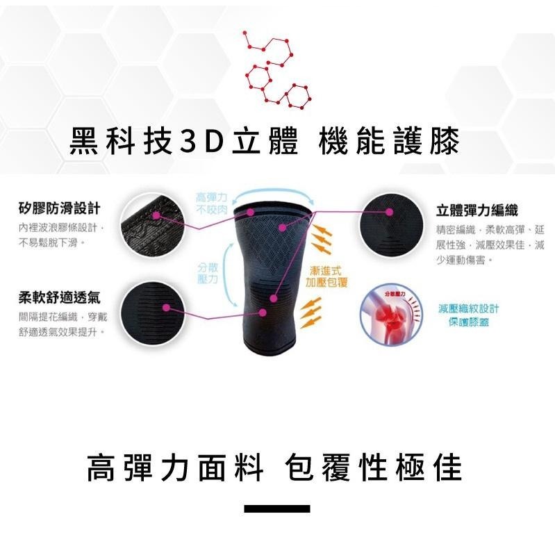 愛菲斯石墨烯黑科技機能護膝套1對  加贈禾康精油貼布1包(市價300元)-細節圖3