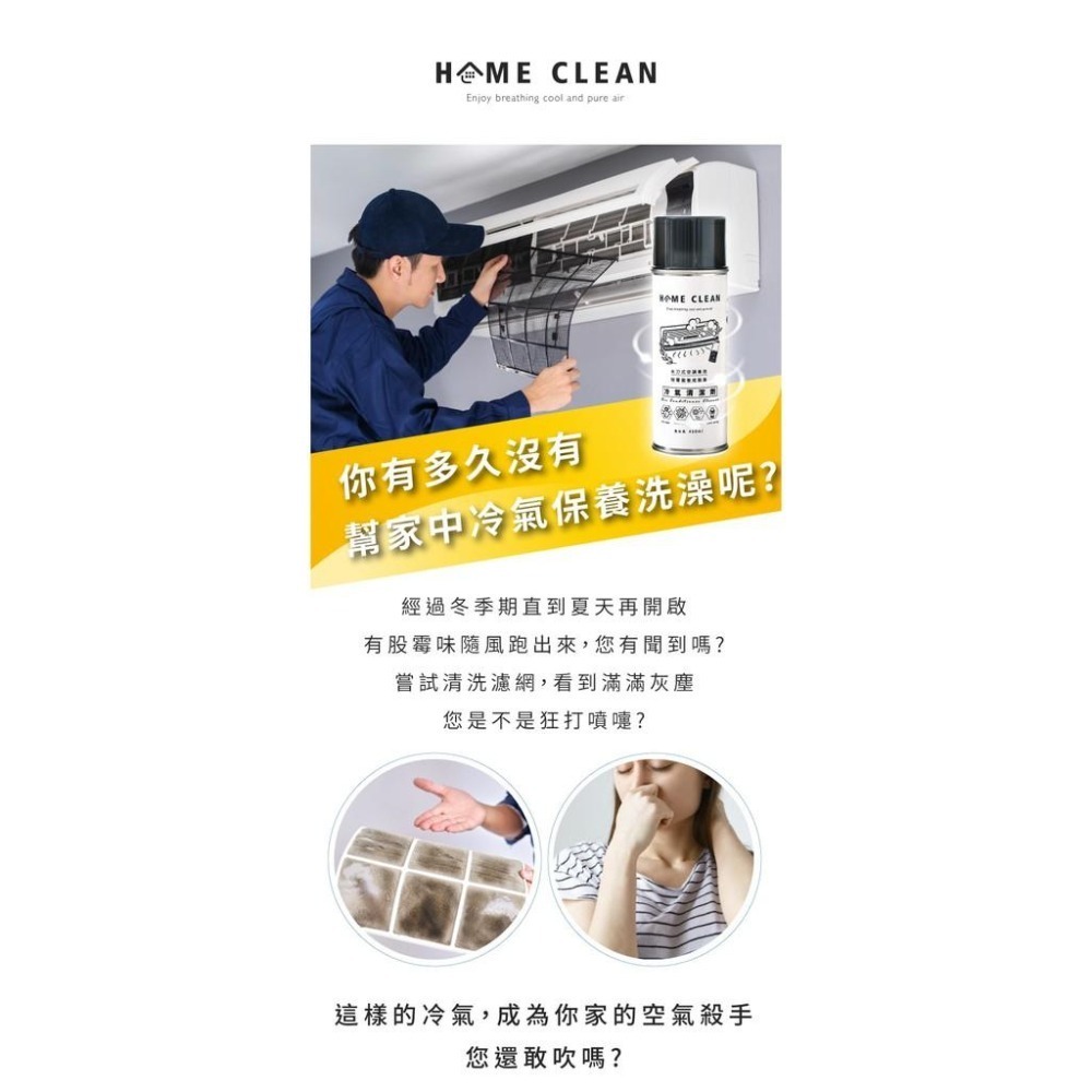 (特惠)免水洗空調冷氣清潔劑450ml  Home Clean-細節圖3