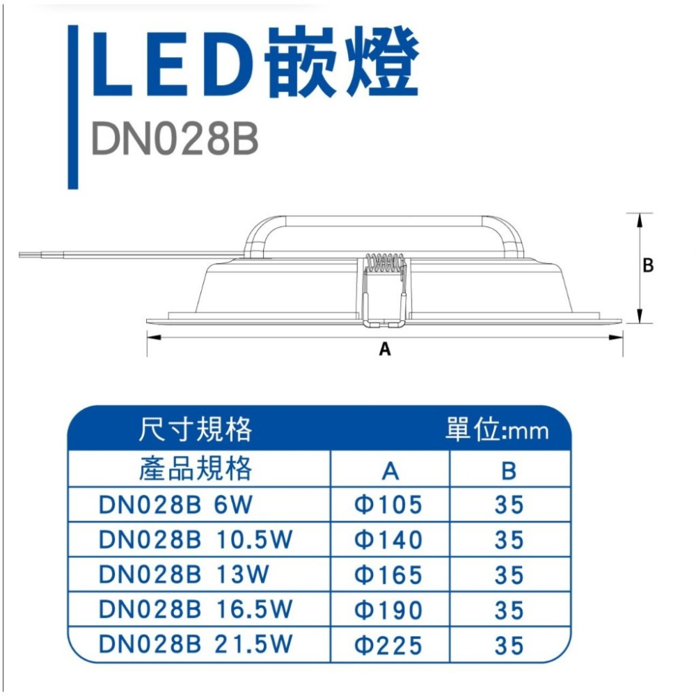 飛利浦LED崁燈 DN028 9~20公分崁燈五款 LED嵌燈【飛利浦燈具系列可合併燈具一起下單或單獨下單，以利出貨】-細節圖2