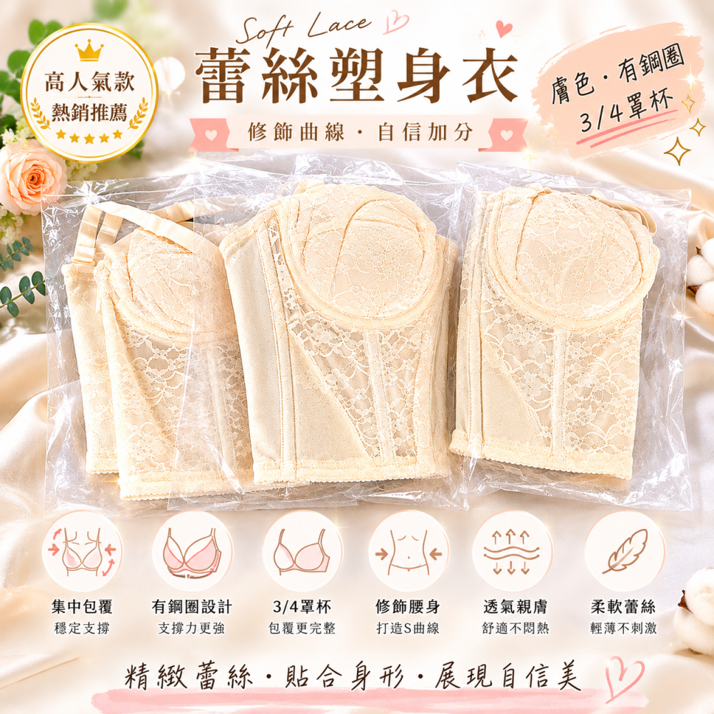 雅筑調整型內衣護型（可拆肩帶）存貨出清，原包裝無真空包裝勿與最新品比較，調整型內衣屬貼身衣物不可退換貨，下標前請確認尺寸-細節圖6