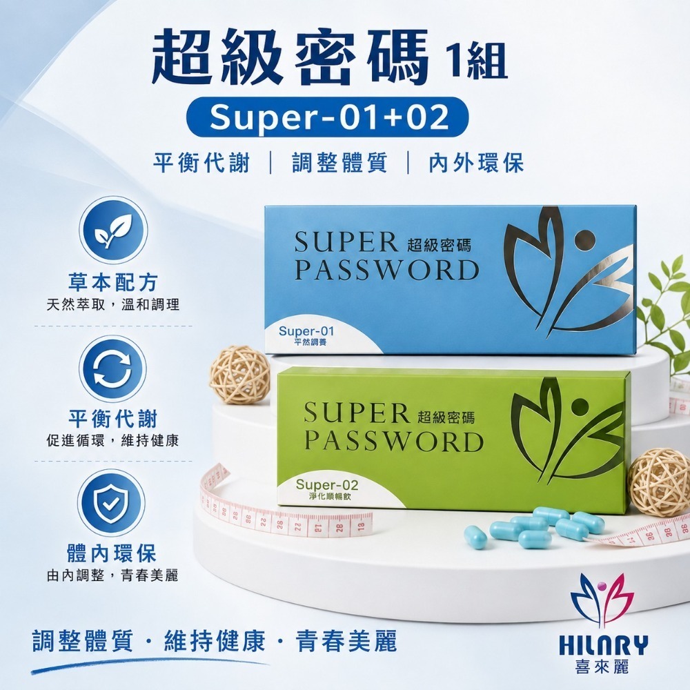 喜來麗 超級密碼系列一組 Super01平衡膠囊 Super-02淨化纖美飲-規格圖11