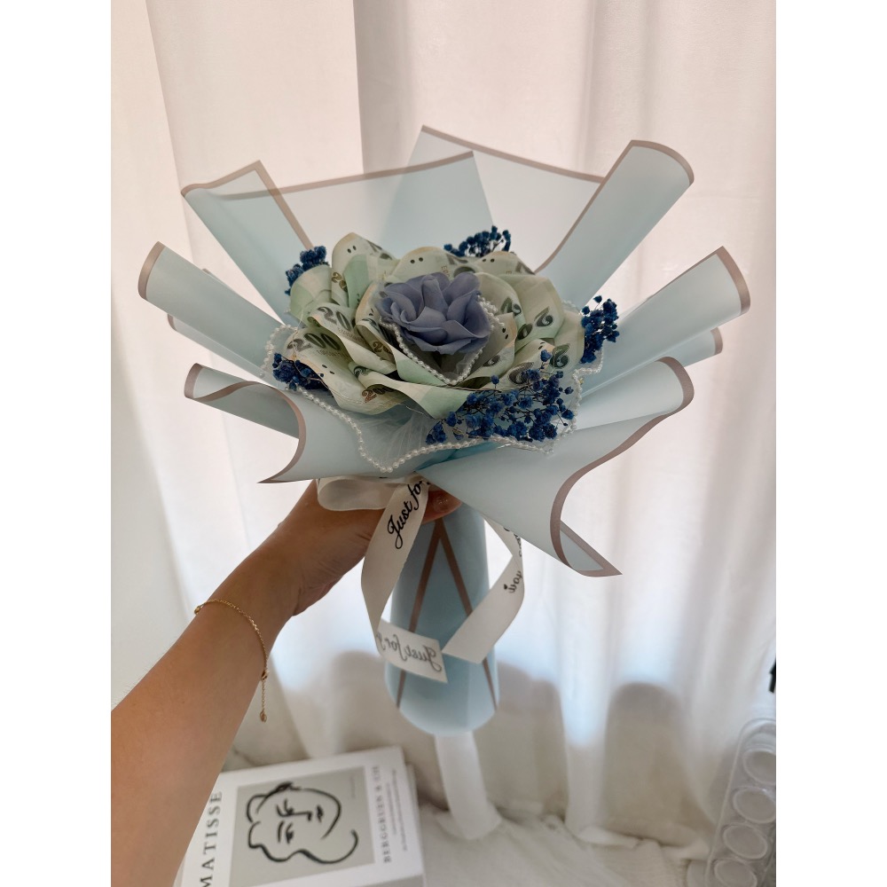 含真鈔800元/有錢花束/鈔票花束/錢幣花束/真鈔花/現金花/情人節花束/母親節花束/生日禮物/花束/永生花/七夕/花禮-細節圖7